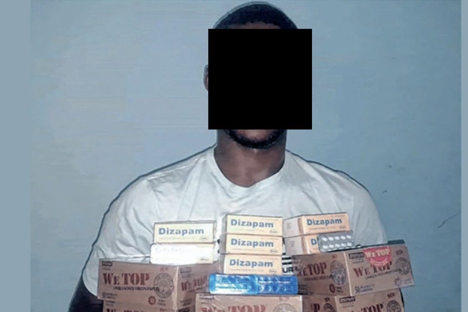 Un trafiquant arrêté avec 1 910 comprimés de Dizapam et des produits dérivés du tabac