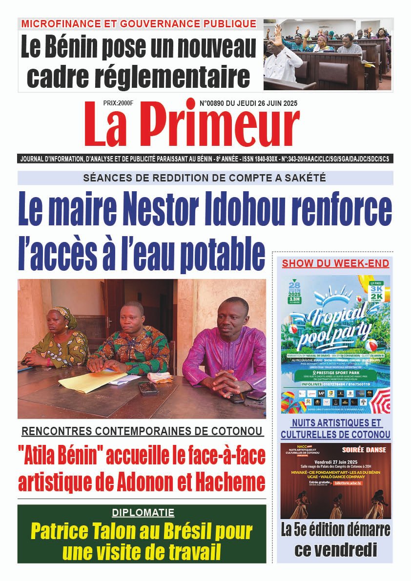 Une de la parution du 26/06/2025
