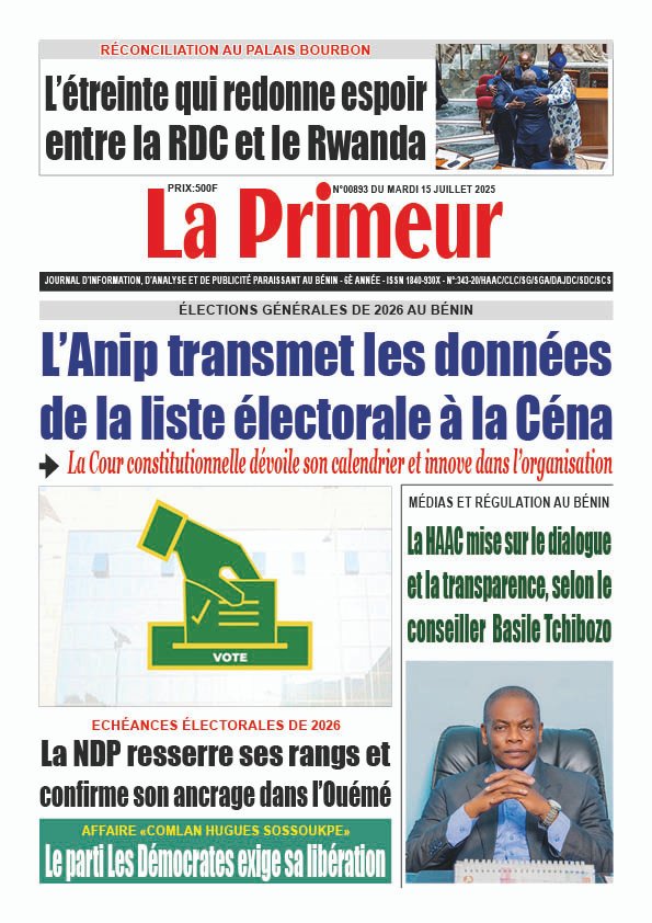 Une de la parution du 14/07/2025